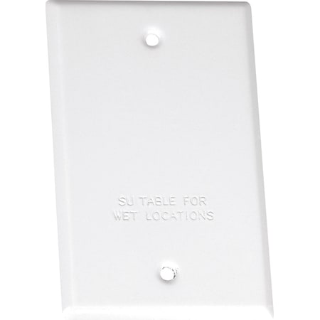 Sigma Engineered Solutions Weatherproof Cover, Junction Box Type, 1 Gang, Steel, Blank Cover Type 14240WH